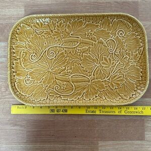 Bordallo Pinheiro Rectangular Platter 18" x 12" Portugal. Some crackle in glaze